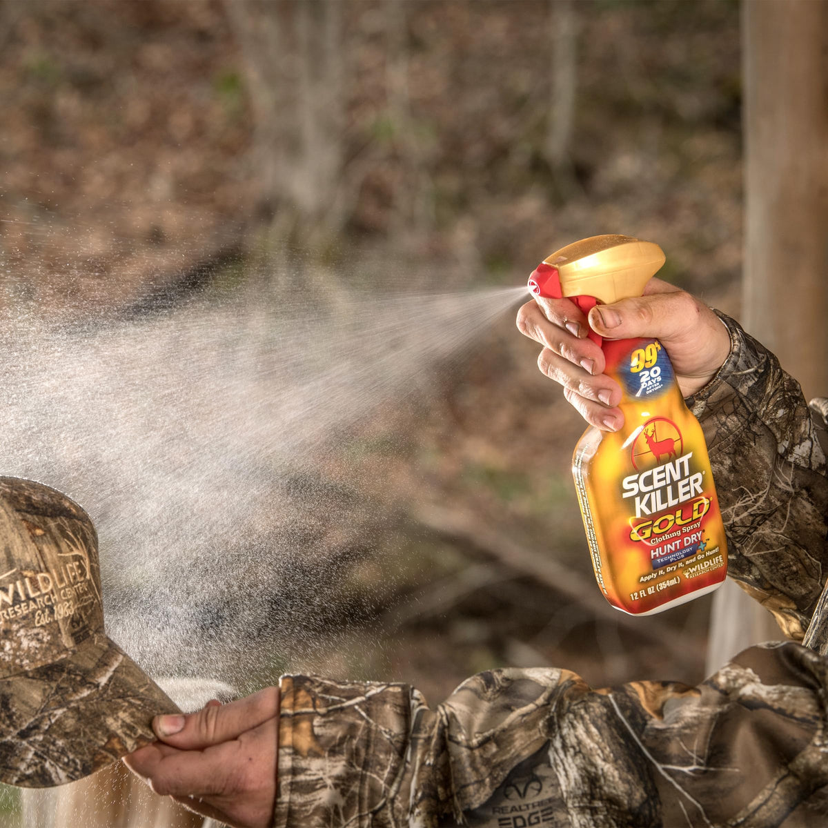 Wildlife Research Center Scent Killer Gold Spray and Refill 44 oz | Hunting Scent Eliminator with Hunt Dry Technology - Odor Prevention & Maximum Performance After Drying