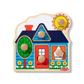 Melissa & Doug First Shapes Jumbo Knob Wooden Peg Puzzle | 6 Pieces, Wooden Board, 5 Extra-Thick Shape Pegs, Matching & Sorting Play, Montessori Inspired Toddler Toys for Kids, Ages 1+