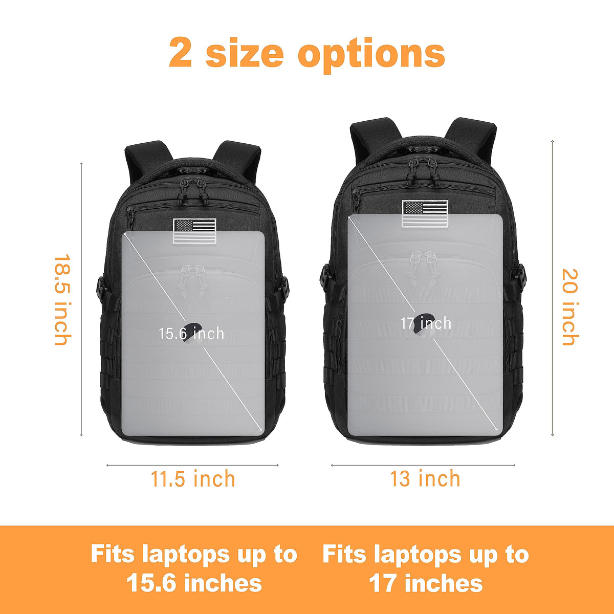 Wotony Military tactical backpack, backpack for men black small tactical assault bag