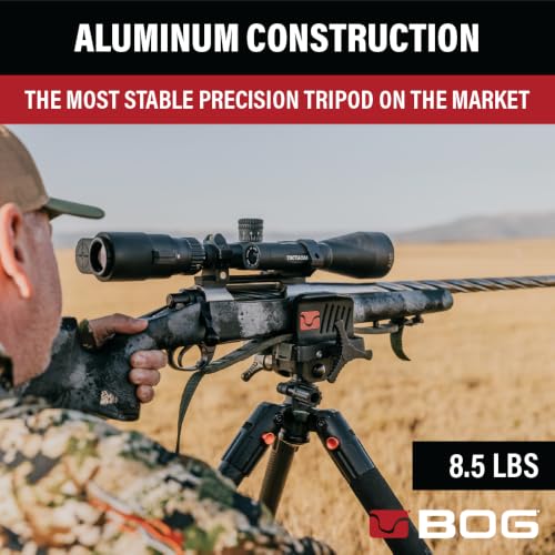 BOG DeathGrip Hunting Tripod, 7"-59", Lightweight, Gun Clamp, Shooting Rest