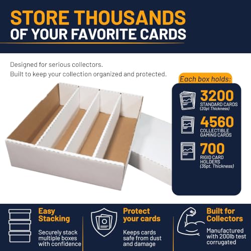 Trading Card Storage Box, 2-Pack, 3200 Count Monster Box, Woodhaven | Made in the USA