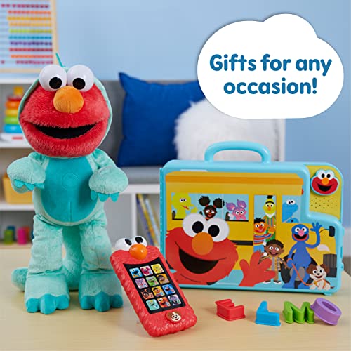 Sesame Street Learn with Elmo Pretend Play Phone by Just Play | Learning and Education, Holiday Stocking Stuffers, Gifts, Presents, Kids Toys for Ages 2 Up