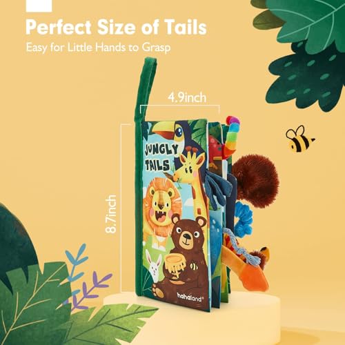 hahaland Baby Books 0-6 Months,Infant Tummy Time Toy Sensory Toys | 6 to 12 Months Touch Feel Book Travel Toy Gifts for Boy Girl 0-3 Month Baby Shower Birthday Easter Basket Stuffers 1PCS
