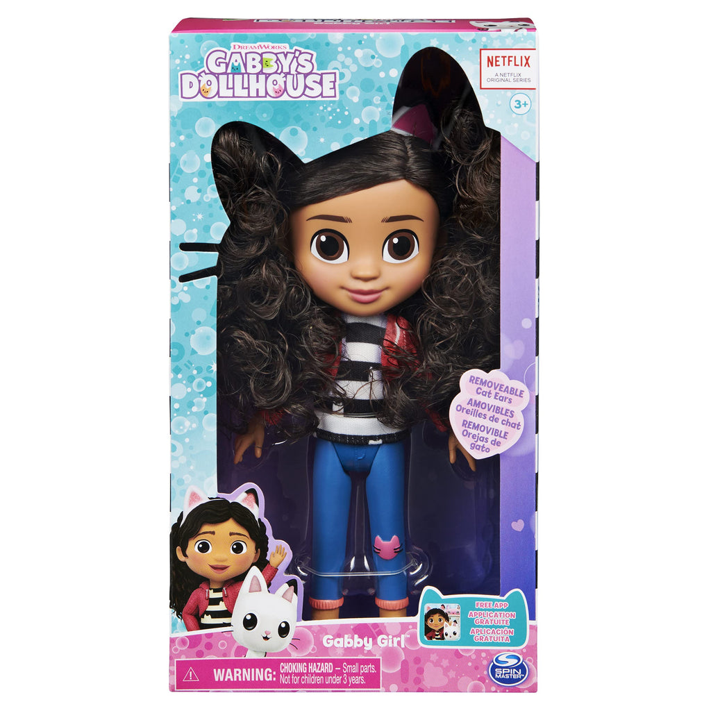 Gabby's Dollhouse 8-inch Gabby Girl Doll | 8-Inch Gabby Doll, Realistic Details, Removable Cat Ears, Soft & Curly Hair, Kids Toys for Girls & Boys Ages 3+