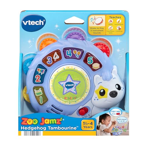 VTech Zoo Jamz Hedgehog Tambourine with Instruments and Games