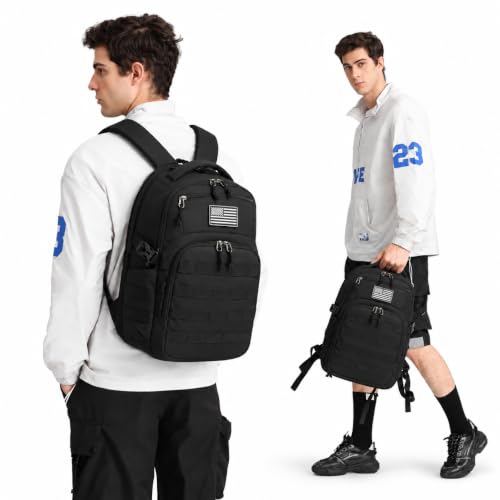 Wotony Military tactical backpack, backpack for men black small tactical assault bag