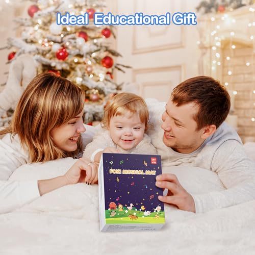 FOKI Floor Piano Mat, Baby & Toddler Toys for 1-3 Year Old Boys & Girls | Sensory Musical Toy with 5 Modes, Dual Volume Controls and 8 Music Cards, Gift-Ready for Birthdays and Christmas