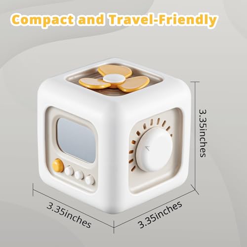 SOCBTNSO Montessori Busy Cube Travel Toy for Toddlers | Learning Fine Motor Skills, Toys for 1 Year Old Boy, 6 9 12 Months Baby Shower Gifts