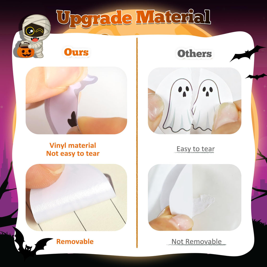 Halloween Stickers 48 Sheets DIY Halloween Party Favors Crafts Kids | 8.6" X 5.8" Halloween Activities Games Goodie Bag Stuffers for Kids Toddlers Classroom Gifts Supplies Treats Prizes Decor