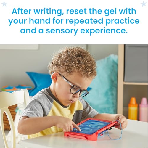 hand2mind Letter Tracing Sensory Pad, Fine Motor Activities, Ages 3+ | Handwriting Practice Kids, Letter Tracing Board, Toddler Writing Practice, Montessori Alphabet Toys, Preschool Learning Toys