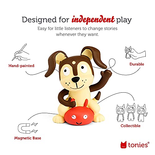 Toniebox 1 Audio Player Starter Set with Playtime Puppy - Listen, Learn, and Play with One Huggable Little Box - Red