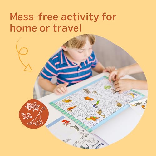 Melissa & Doug Seek & Find Sticker Pad Animals Activity Toy | 21 Pages, 14 Animal Scenes, 400 Color-Coded Stickers, Matching & Coloring Skills, Arts & Crafts Travel Toys for Kids, Ages 4+