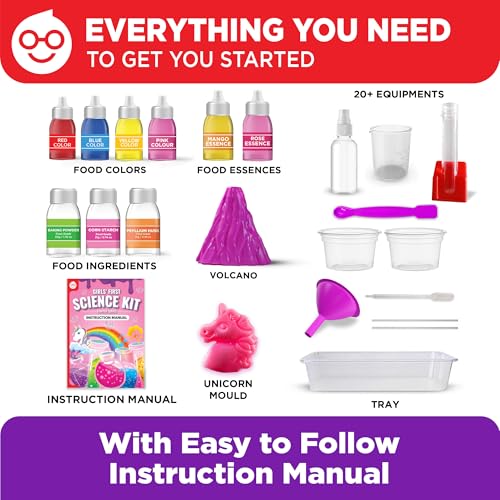 Doctor Jupiter Girls' First Science Experiments Kit for Kids Ages 4+ | Birthday Gift Ideas for Girls 4, 5, 6, 7, 8 Year Olds, Science Kits for Kids Ages 5-7, STEM Educational Toys