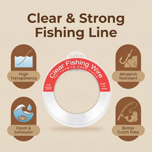 KLASIT Fishing Line 788FT,Invisible Monofilament Fishing Wire | Supports 43 Pounds,Strong Nylon Invisible Thread for Hanging Decorations,Balloon Garland,Crafts,Picture Display
