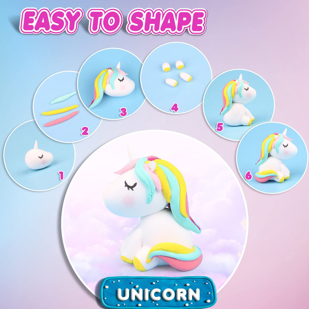 Air Dry Clay, 24 Colors Modeling Magic Clay for Kids | Includes Tools, Soft & Ultra Light, Ages 3-8+ Years, Boys & Girls