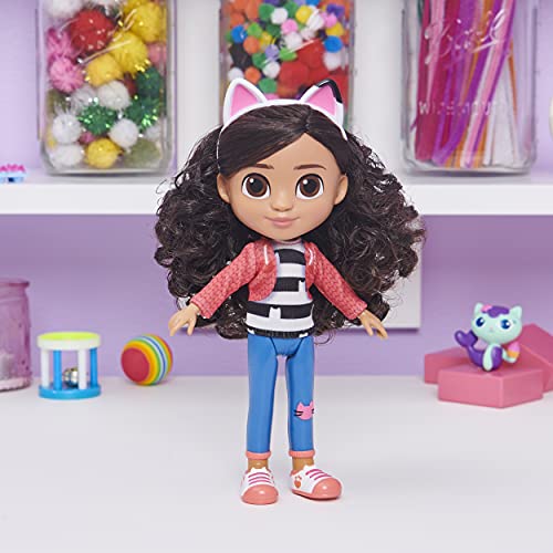 Gabby's Dollhouse 8-inch Gabby Girl Doll | 8-Inch Gabby Doll, Realistic Details, Removable Cat Ears, Soft & Curly Hair, Kids Toys for Girls & Boys Ages 3+