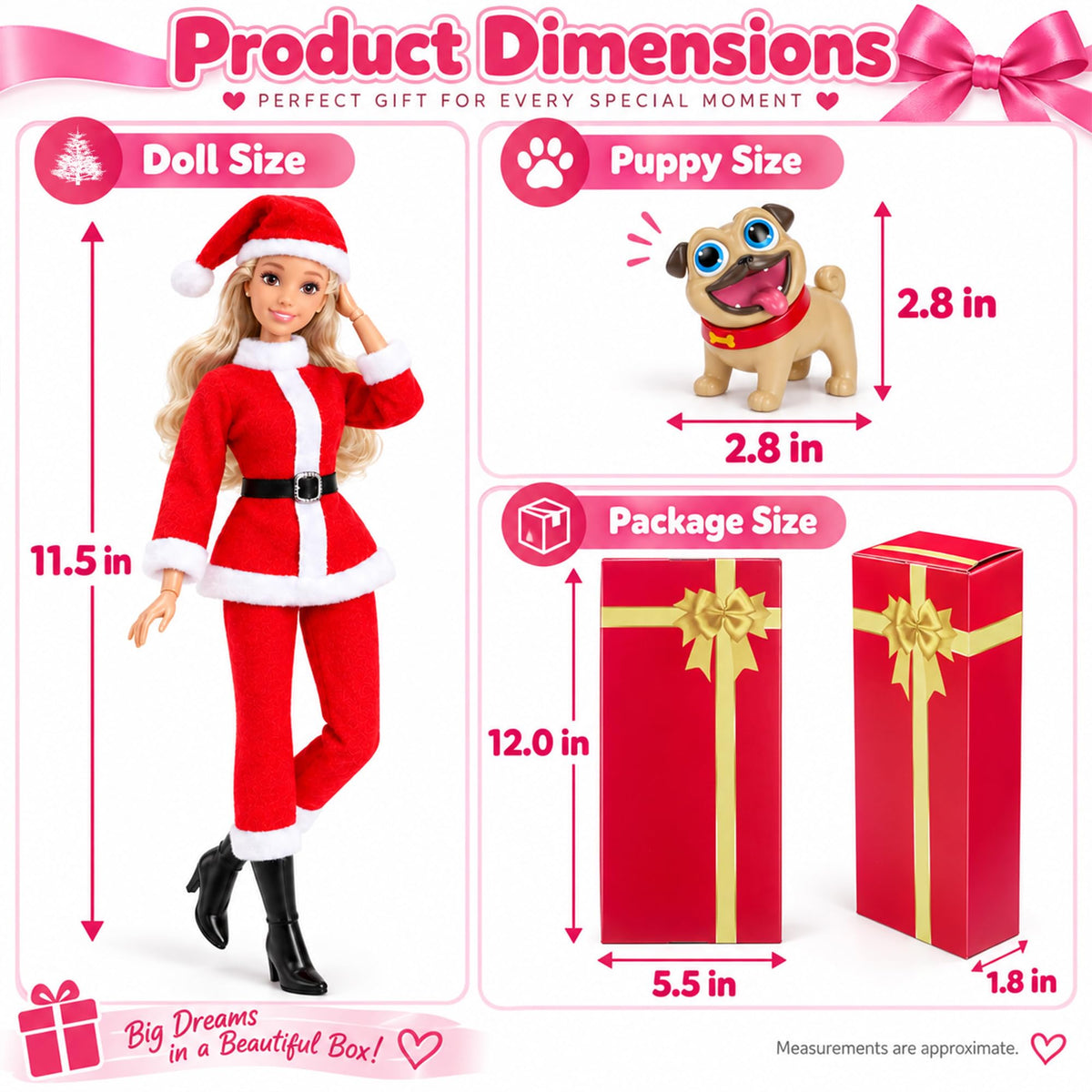 11.5 Inch Doll Clothes and Accessories Gift Set with 1 Fashion Doll