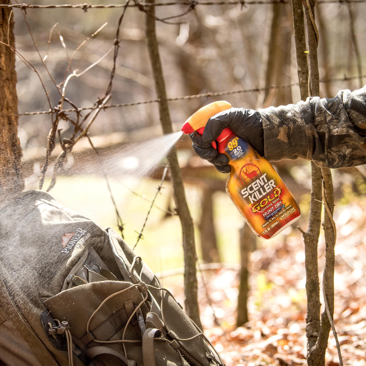 Wildlife Research Center Scent Killer Gold Spray and Refill 44 oz | Hunting Scent Eliminator with Hunt Dry Technology - Odor Prevention & Maximum Performance After Drying
