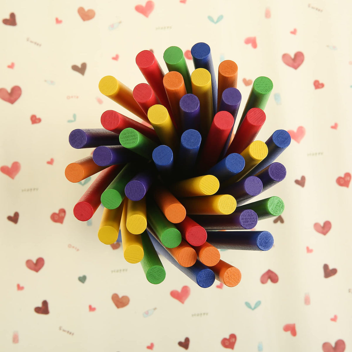 60 Pcs Rhythm Sticks for Kids Bulk, Wood Music Lummi Sticks, 6 Colors