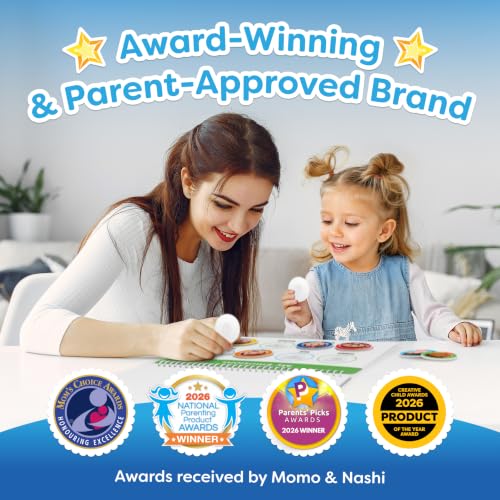 Montessori Busy Book & Preschool Learning Workbook for Toddlers Ages 3-5 | Preassembled Quiet Activity Book - Educational Travel Toy - Toys and Gifts for Kids