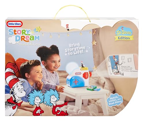 Little Tikes Story Dream Machine Dr. Seuss Starter Pack, Storytime, Books, Audio Play Character, Gift and Toy for Toddlers and Kids Girls Boys Ages 3+ Years