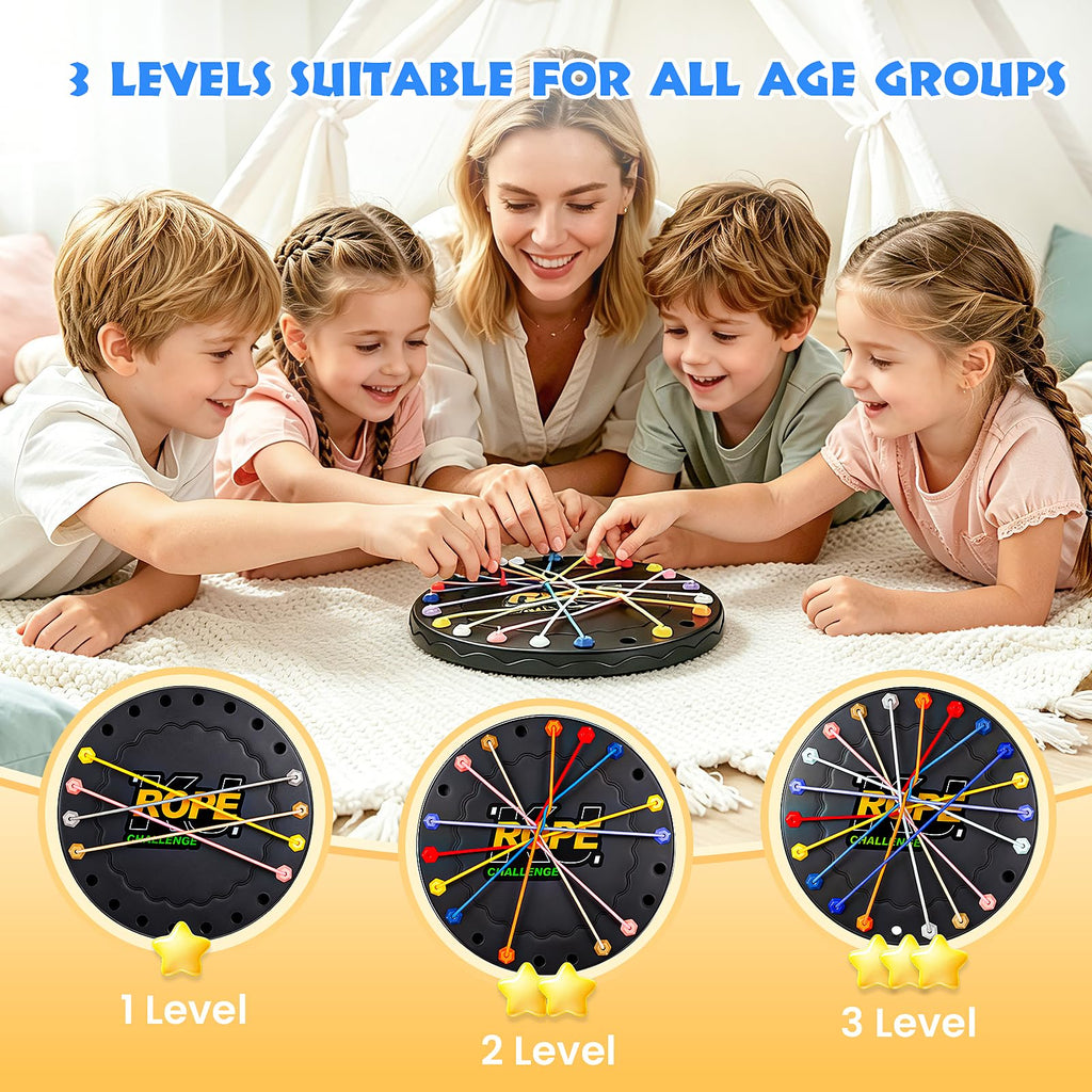 Lartoys Rope Untangling Puzzle Game, Logic Brain Game for Kids & Adults