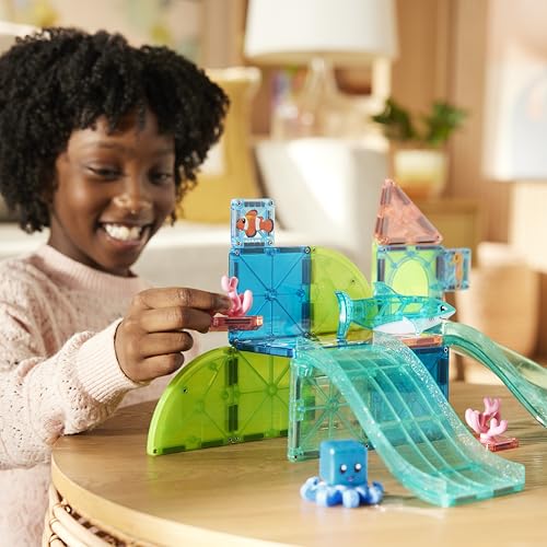 MAGNA-TILES Coral Reef 25-Piece Magnetic Construction Set, The Original Magnetic Building Brand