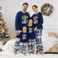 Blue Elk Elf Matching Family Christmas Pajamas